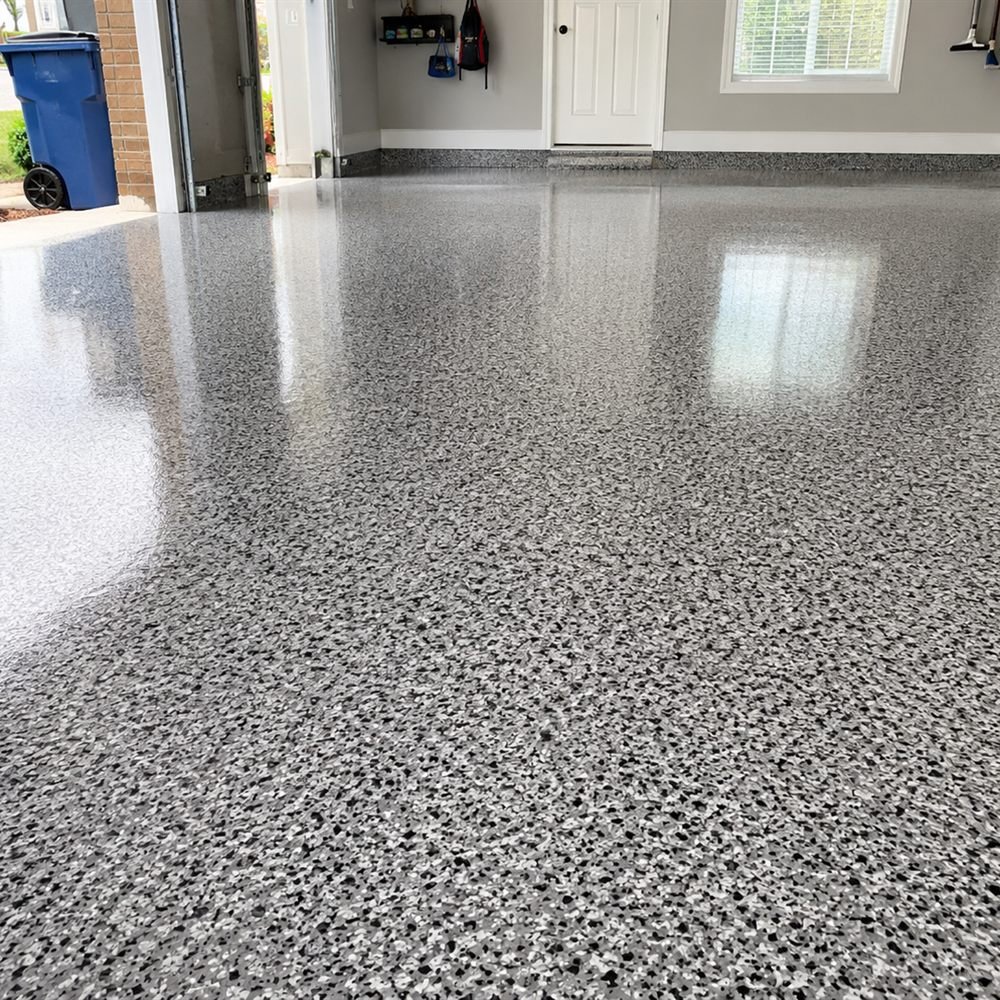Plancher époxy Garage résidentiel à Contrecœur